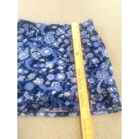 Croft & Barrow Floral Skort Womens Small Blue Botanical Stretch Active Mini - Picture 6 of 8
